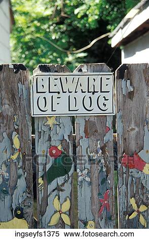 Stock Photography - Beware of Dog Sign. Fotosearch