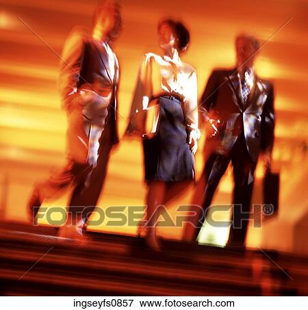 Business Professionals Walking Downstairs View Large Photo Image Stock Photo - Business Professionals Walking Downstairs. Fotosearch