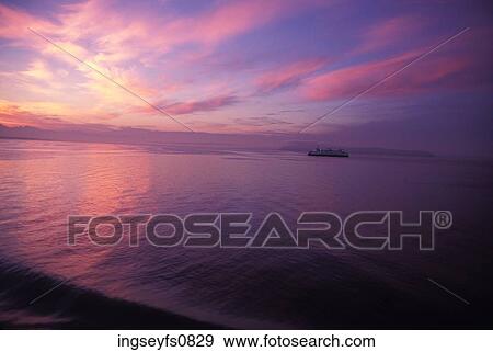 Calm Ocean at Sunset View Large Photo Image Stock Photo - Calm Ocean at Sunset. Fotosearch