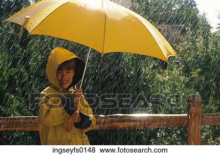 Child in the Rain View Large Photo Image Stock Photo - Child in the Rain. Fotosearch