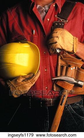 Construction Worker and Gear View Large Photo Image Stock Photo - Construction Worker and Gear. Fotosearch