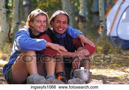 Couple Camping Together View Large Photo Image Stock Photograph - Couple Camping Together. Fotosearch