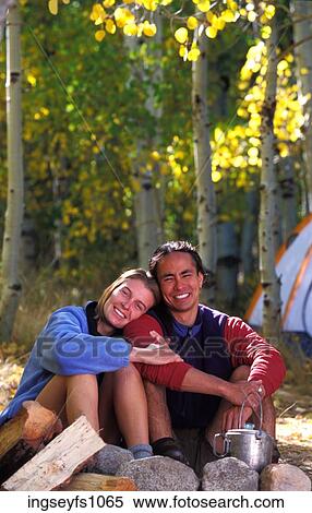 Couple Camping Together View Large Photo Image Stock Photography - Couple Camping Together. Fotosearch