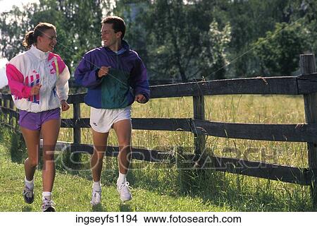 Couple Jogging Together View Large Photo Image Picture - Couple Jogging Together. Fotosearch