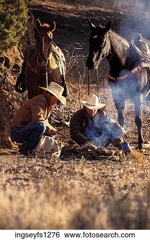 Cowboys Putting out Campfire View Large Photo Image Stock Photograph - Cowboys Putting out Campfire. Fotosearch