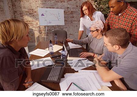 Dot Com Office Meeting View Large Photo Image Stock Photo - Dot Com Office Meeting. Fotosearch