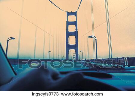 Driving Over Golden Gate Bridge View Large Photo Image Stock Image - Driving Over Golden Gate Bridge. Fotosearch