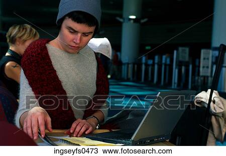 Female Executive at Airport View Large Photo Image Stock Image - Female Executive at Airport. Fotosearch