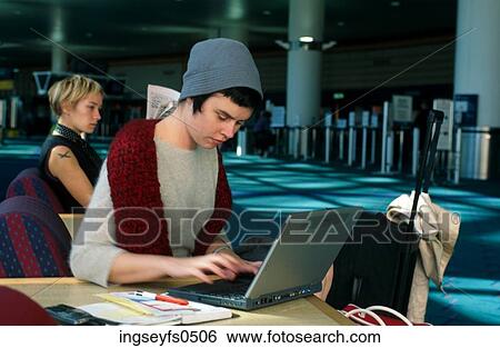 Female Executive at Airport View Large Photo Image Stock Photograph - Female Executive at Airport. Fotosearch