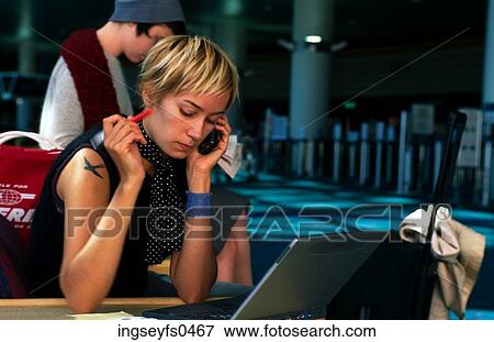 Female Executives at Airport View Large Photo Image Stock Photo - Female Executives at Airport. Fotosearch