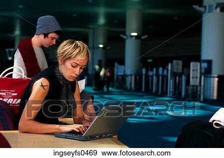 Stock Photo - Female Executives at Airport. Fotosearch