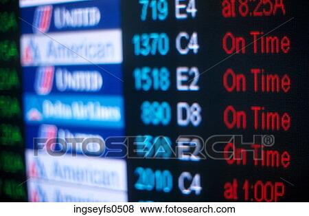 Flight Schedule View Large Photo Image Stock Photo - Flight Schedule. Fotosearch