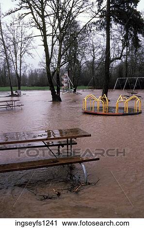 Flooded Playground View Large Photo Image Stock Image - Flooded Playground. Fotosearch