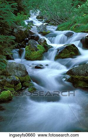 Flowing Waterfall View Large Photo Image Stock Image - Flowing Waterfall. Fotosearch