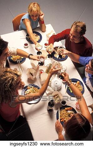Friends Having a Dinner Party View Large Photo Image Stock Image - Friends Having a Dinner Party. Fotosearch