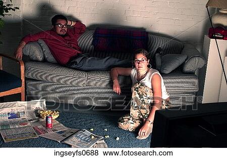 Stock Photo - Friends Watching the News. Fotosearch