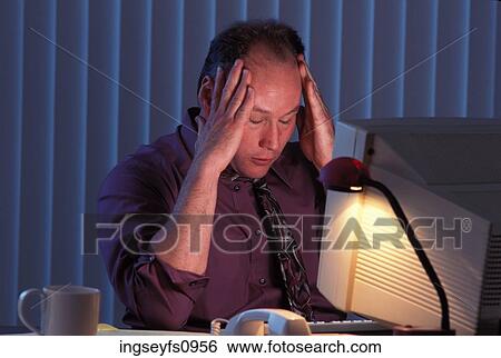 Frustrated Man Working at Computer View Large Photo Image Stock Photograph - Frustrated Man Working at Computer. Fotosearch