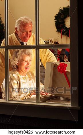 Grandparents on a New Computer View Large Photo Image Stock Photography - Grandparents on a New Computer. Fotosearch