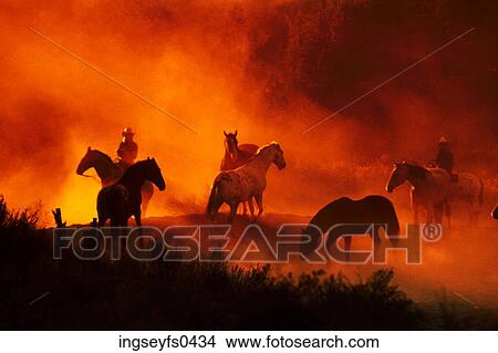 Herd of Horses and Cowboys View Large Photo Image Picture - Herd of Horses and Cowboys. Fotosearch