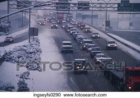 Highway in Winter View Large Photo Image Stock Image - Highway in Winter. Fotosearch
