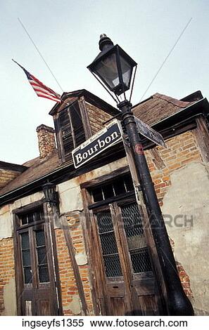 Historic Bourbon Street in New Orleans View Large Photo Image Stock Photography - Historic Bourbon Street in New Orleans. Fotosearch
