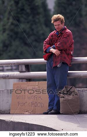 Homeless Man on Bridge View Large Photo Image Stock Image - Homeless Man on Bridge. Fotosearch
