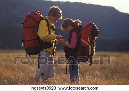 Kids Backpacking View Large Photo Image Stock Image - Kids Backpacking. Fotosearch