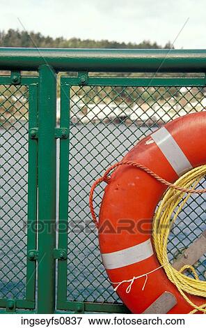 Life Preserver on Boat View Large Photo Image Stock Photo - Life Preserver on Boat. Fotosearch