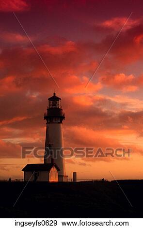 Lighthouse at Sunset View Large Photo Image Stock Photo - Lighthouse at Sunset. Fotosearch