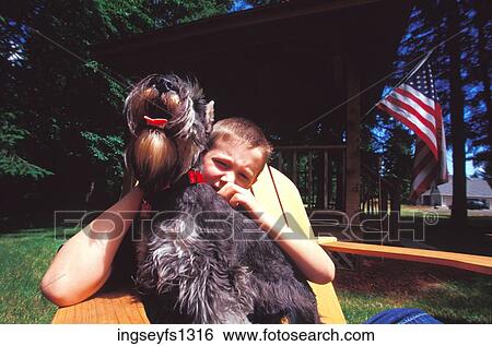 Little Boy Holding Dog View Large Photo Image Stock Photograph - Little Boy Holding Dog. Fotosearch