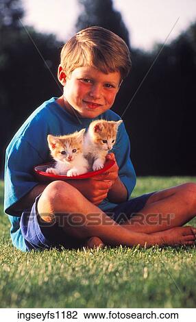 Little Boy Holding Kittens View Large Photo Image Stock Image - Little Boy Holding Kittens. Fotosearch