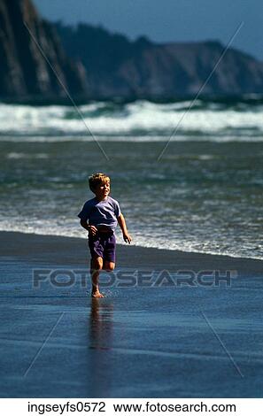 Little Boy Running on the Beach View Large Photo Image Stock Image - Little Boy Running on the Beach. Fotosearch