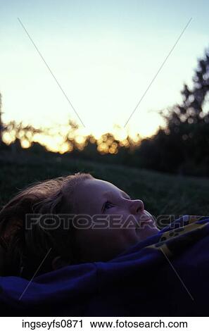 Little Kid Staring at the Sky View Large Photo Image Stock Image - Little Kid Staring at the Sky. Fotosearch