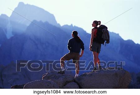 Man and Woman Hiking Together View Large Photo Image Picture - Man and Woman Hiking Together. Fotosearch
