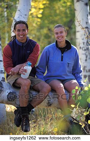 Man and Woman Hiking Together View Large Photo Image Stock Image - Man and Woman Hiking Together. Fotosearch