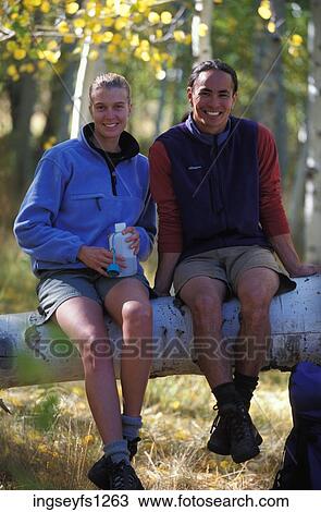 Man and Woman Hiking Together View Large Photo Image Stock Image - Man and Woman Hiking Together. Fotosearch
