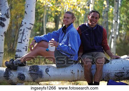 Man and Woman Hiking Together View Large Photo Image Stock Photograph - Man and Woman Hiking Together. Fotosearch