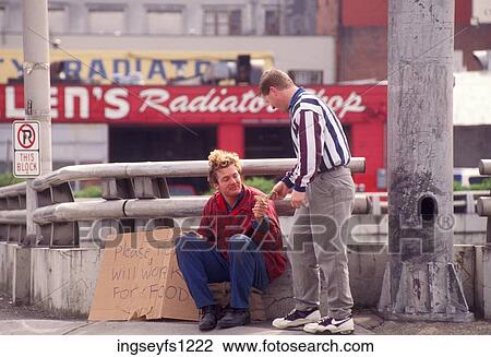 Man Giving Homeless Man Some Money View Large Photo Image Stock Image - Man Giving Homeless Man Some Money. Fotosearch