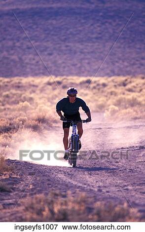 Man Mountain Biking View Large Photo Image Stock Photo - Man Mountain Biking. Fotosearch