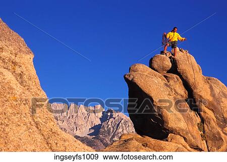 Man Rock Climbing View Large Photo Image Stock Photo - Man Rock Climbing. Fotosearch