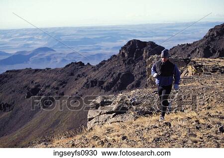 Man Running on High Ridge View Large Photo Image Stock Image - Man Running on High Ridge. Fotosearch