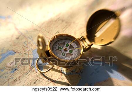 Map and Compass View Large Photo Image Stock Image - Map and Compass. Fotosearch