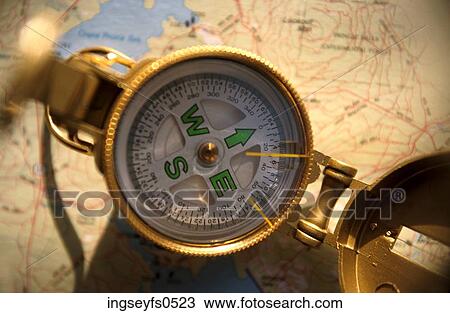 Map and Compass View Large Photo Image Stock Image - Map and Compass. Fotosearch