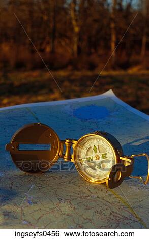 Map and Compass View Large Photo Image Stock Photograph - Map and Compass. Fotosearch