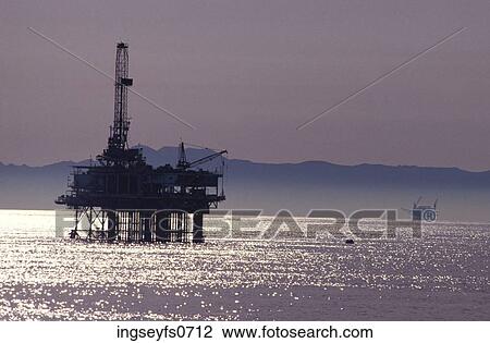 Oil Platform on the Ocean View Large Photo Image Stock Image - Oil Platform on the Ocean. Fotosearch