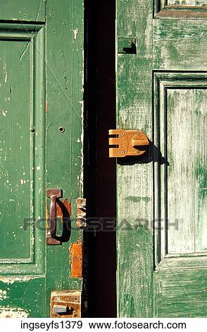 Old Painted Wooden Door View Large Photo Image Stock Photo - Old Painted Wooden Door. Fotosearch
