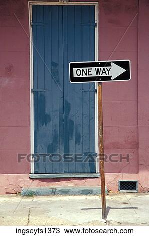 One Way Sign View Large Photo Image Stock Image - One Way Sign. Fotosearch