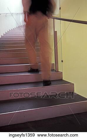 Person Walking Up Stairs View Large Photo Image Stock Photo - Person Walking Up Stairs. Fotosearch