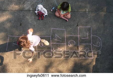 Playing Hopscotch View Large Photo Image Stock Image - Playing Hopscotch. Fotosearch