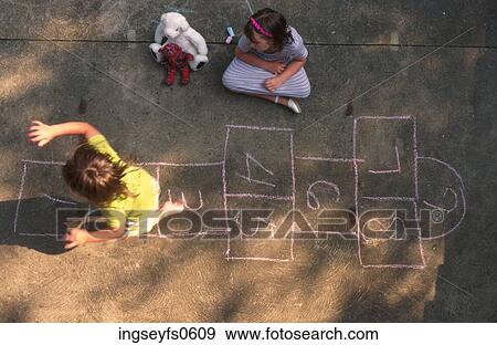Playing Hopscotch View Large Photo Image Stock Photo - Playing Hopscotch. Fotosearch